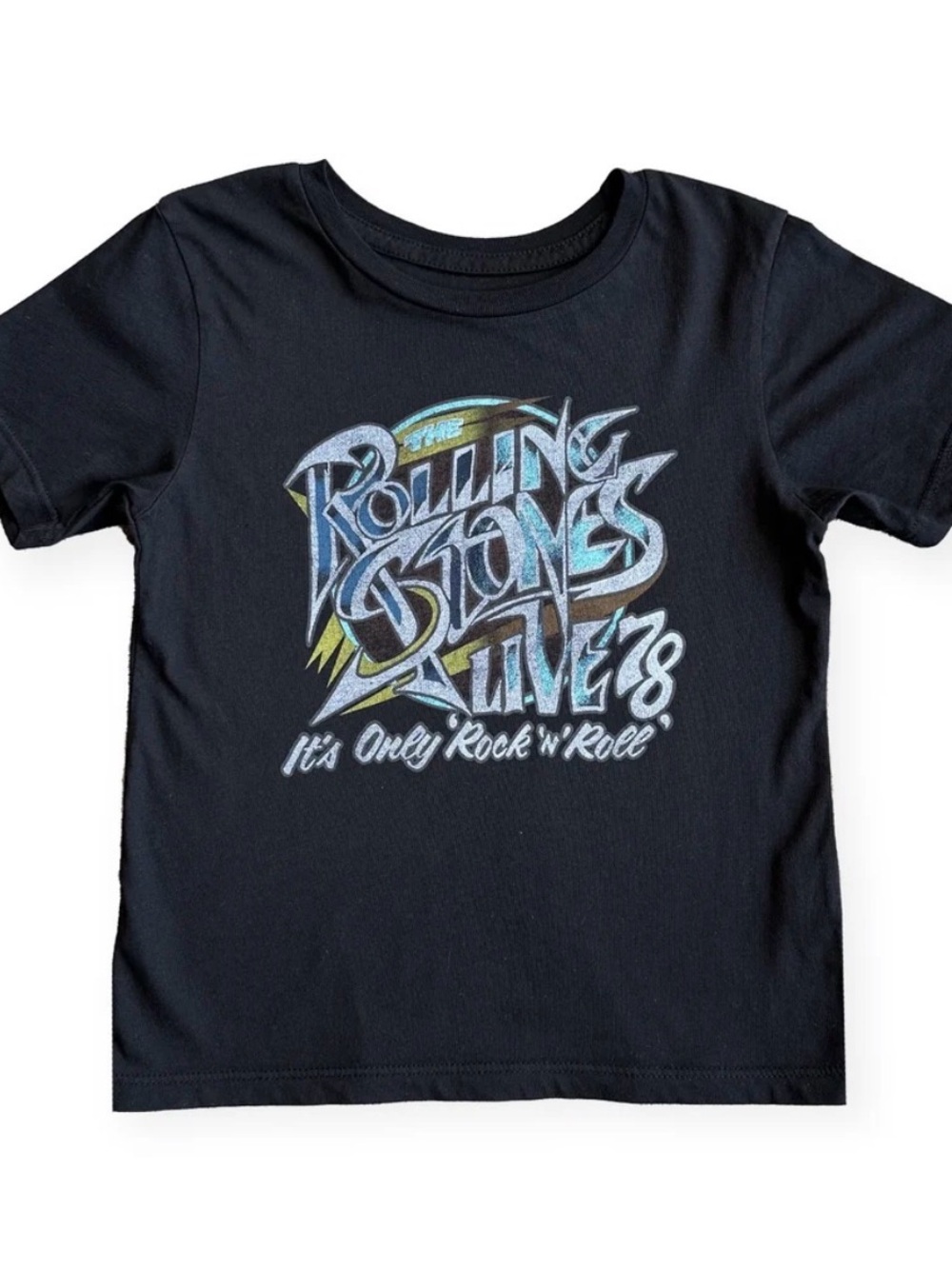 Rowdy Sprout Black Rolling Stones Live Graphic Tee